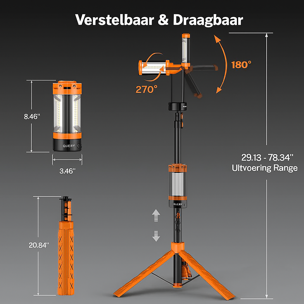 AnyLight - Krachtige, oplaadbare en draagbare 10.000MAH LED lamp